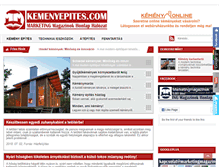Tablet Screenshot of kemenyepites.com